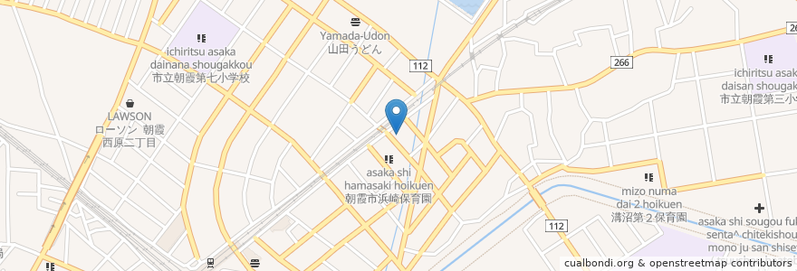 Mapa de ubicacion de 浜崎ノ氷川神社 en Япония, Сайтама, 朝霞市.