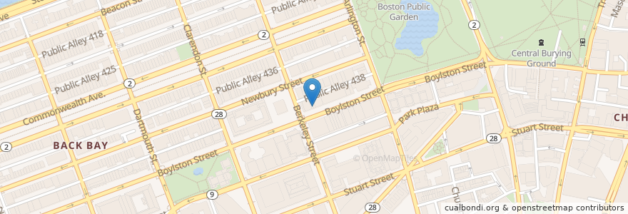 Mapa de ubicacion de People's United Bank en 미국, 매사추세츠, Suffolk County, Boston.