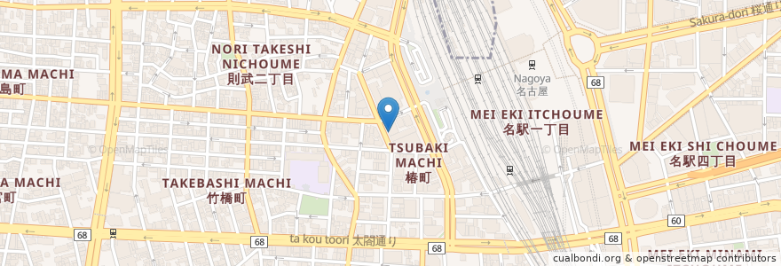 Mapa de ubicacion de 宮本むなし en Japan, 愛知県, Nagoya, 中村区.