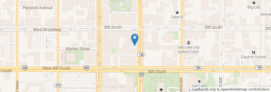 Mapa de ubicacion de Circle Lounge en アメリカ合衆国, ユタ州, Salt Lake County, Salt Lake City.