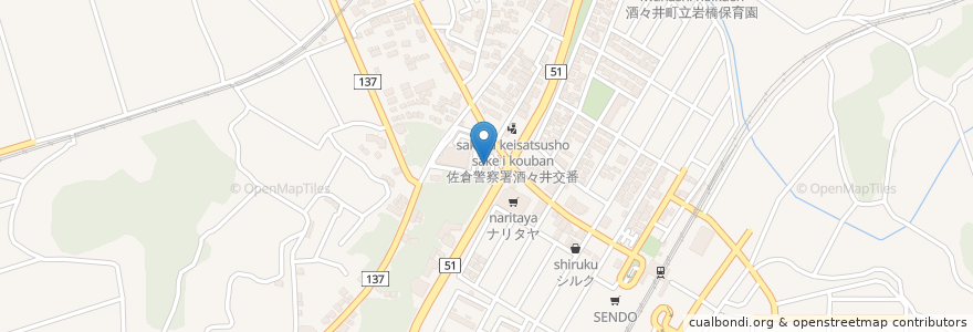 Mapa de ubicacion de マクドナルド en اليابان, 千葉県, 印旛郡, 酒々井町.