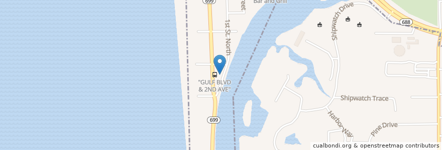 Mapa de ubicacion de Villa Gallace en 美利坚合众国/美利堅合眾國, 佛罗里达州/佛羅里達州, Pinellas County, Indian Rocks Beach.