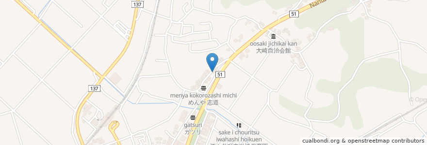 Mapa de ubicacion de Grillcafe Garden en Japan, 千葉県, 印旛郡, 酒々井町.