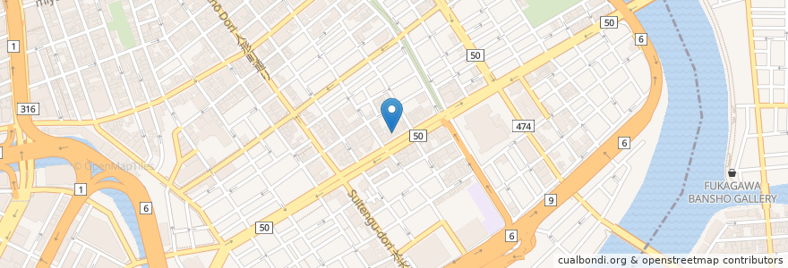 Mapa de ubicacion de オリジン弁当 en ژاپن, 東京都, 中央区.