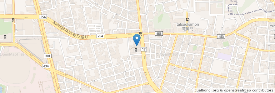 Mapa de ubicacion de ゆうちょ銀行 en 日本, 東京都, 文京区.