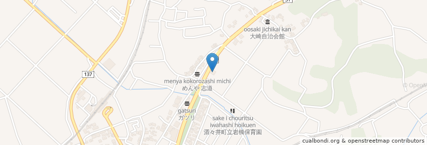 Mapa de ubicacion de 安楽亭 酒々井店 en ژاپن, 千葉県, 印旛郡, 酒々井町.