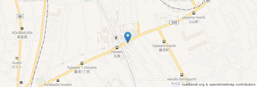 Mapa de ubicacion de 讃岐饂飩まるは en اليابان, 千葉県, 市川市, 船橋市.