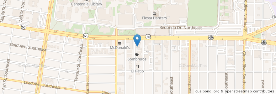 Mapa de ubicacion de Which Wich? en Vereinigte Staaten Von Amerika, Neumexiko, Bernalillo County, Albuquerque.