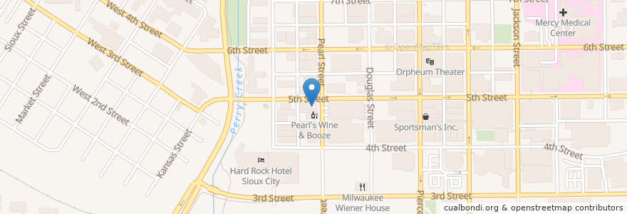 Mapa de ubicacion de McCarthy & Bailey's Irish Pub en Amerika Syarikat, Iowa, Woodbury County, Sioux City.