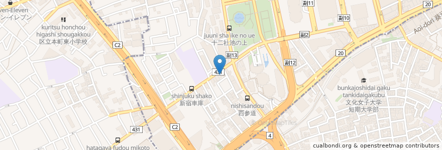 Mapa de ubicacion de アジアンパール en ژاپن, 東京都, 新宿区, 渋谷区.