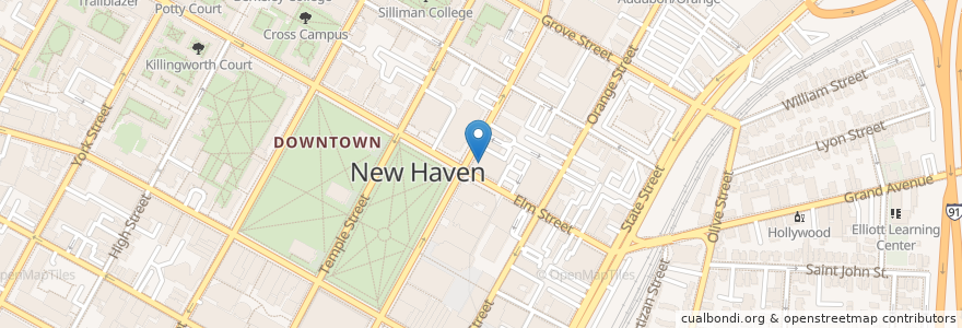 Mapa de ubicacion de Wells Fargo en 美利坚合众国/美利堅合眾國, 康涅狄格州 / 康乃狄克州, New Haven County, New Haven.