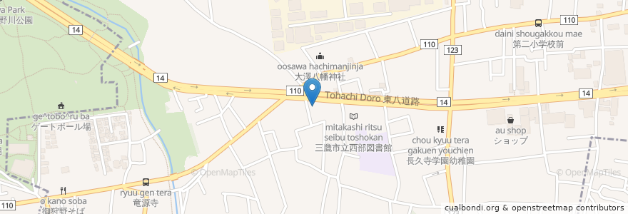 Mapa de ubicacion de パッパパスタ en اليابان, 東京都, 三鷹市.