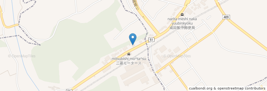 Mapa de ubicacion de 焼肉 車 en Japan, Präfektur Chiba, 印旛郡, 成田市.