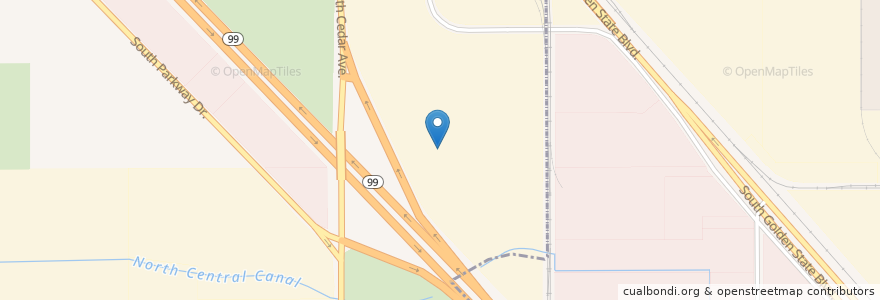 Mapa de ubicacion de Hertz en United States, California, Fresno County, Fresno.