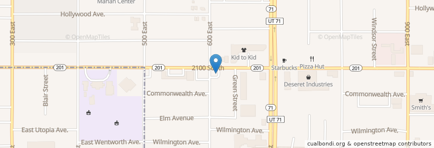 Mapa de ubicacion de Caffe Expresso en 미국, 유타 주, Salt Lake County, Salt Lake City.