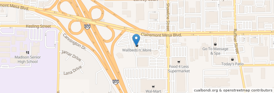 Mapa de ubicacion de Spa & Etc. en Stati Uniti D'America, California, San Diego County, San Diego.