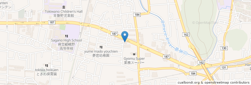 Mapa de ubicacion de ガスト en 일본, 교토부, 京都市, 右京区.