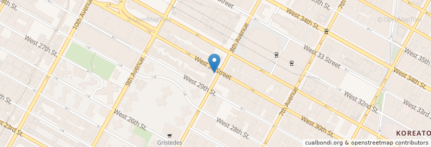 Mapa de ubicacion de USPS en Verenigde Staten, New York, New York, New York County, Manhattan, Manhattan Community Board 4.