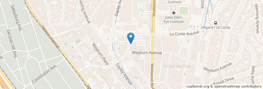 Mapa de ubicacion de Diddy Riese en Amerika Syarikat, California, Los Angeles County, Los Angeles.