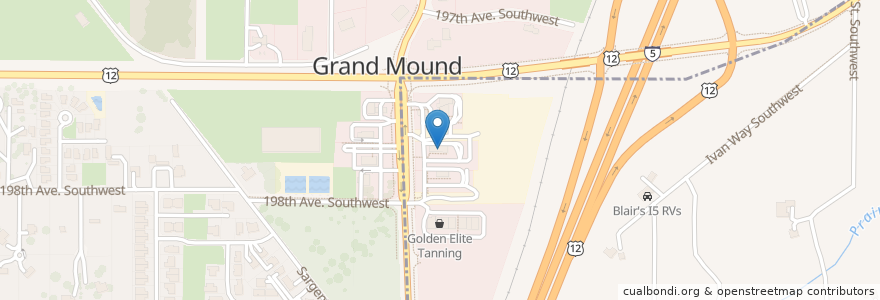 Mapa de ubicacion de McDonald's en Estados Unidos De América, Washington, Thurston County, Grand Mound.