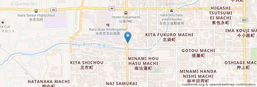 Mapa de ubicacion de cozy cafe en Japan, Präfektur Nara, 奈良市.