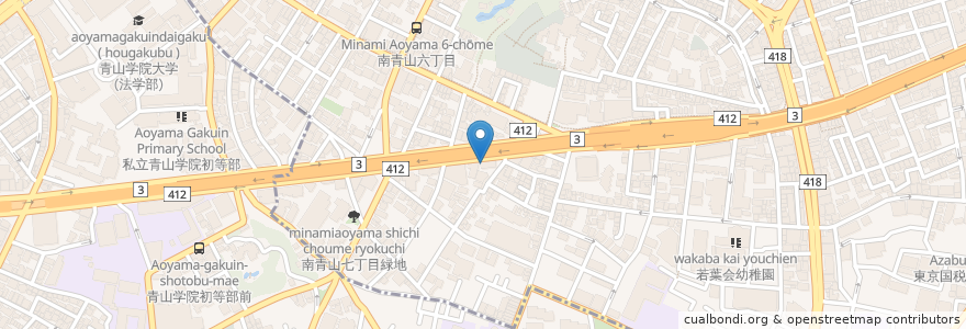 Mapa de ubicacion de 南青山内科クリニック en 일본, 도쿄도.