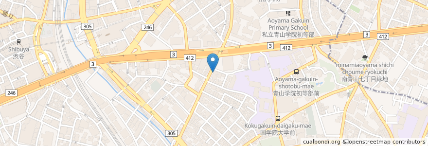 Mapa de ubicacion de ラーメン凪 en Japão, Tóquio, 渋谷区.