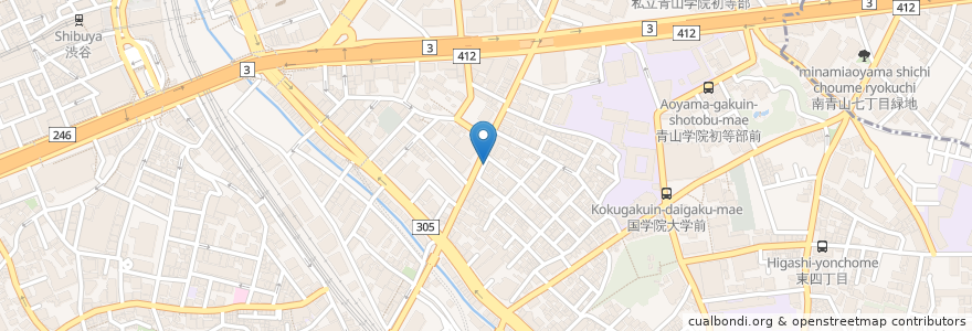 Mapa de ubicacion de ANTIVINO en Japão, Tóquio, 渋谷区.