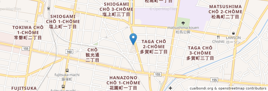 Mapa de ubicacion de うどんバカ一代 en 일본, 가가와현, 高松市.