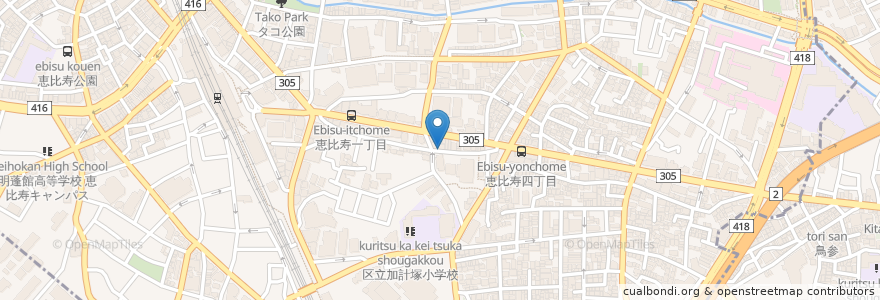 Mapa de ubicacion de Deliziozo ITALIA en ژاپن, 東京都, 渋谷区, 渋谷区.