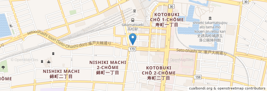 Mapa de ubicacion de 久保薬局 en ژاپن, 香川県, 高松市.