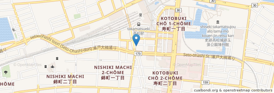 Mapa de ubicacion de 大衆割烹いとう en ژاپن, 香川県, 高松市.