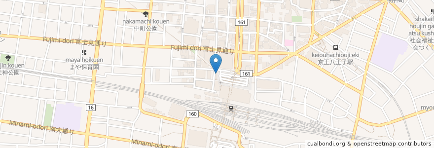 Mapa de ubicacion de はなまるうどん en 日本, 東京都, 八王子市.