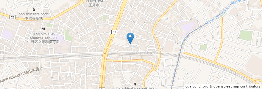 Mapa de ubicacion de ワインとフランス料理 リエーブル en 日本, 东京都/東京都, 中野区.