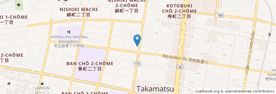 Mapa de ubicacion de 手作りカレー＆キッチン マサラ en ژاپن, 香川県, 高松市.