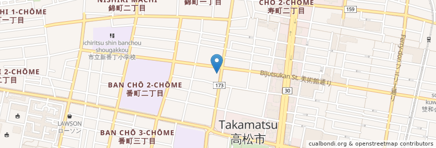 Mapa de ubicacion de Ｚ会学習教室 高松校 en Japon, Préfecture De Kagawa, 高松市.