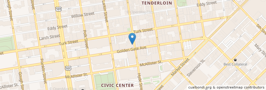 Mapa de ubicacion de Civic CNTR P O Box Unit en United States, California, San Francisco City And County, San Francisco.