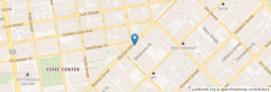 Mapa de ubicacion de Contract Station #36 en United States, California, San Francisco City And County, San Francisco.