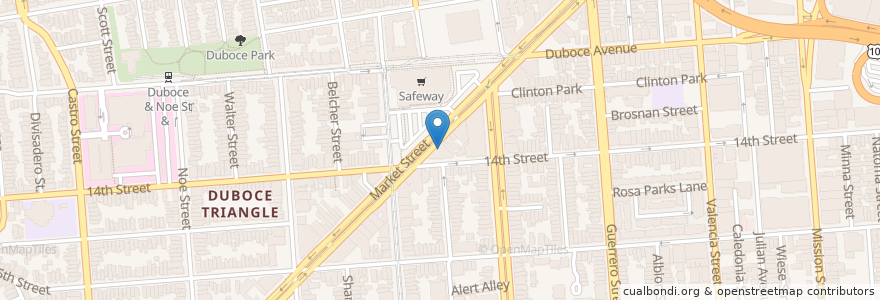 Mapa de ubicacion de 18th Street Station en 美利坚合众国/美利堅合眾國, 加利福尼亚州/加利福尼亞州, 旧金山市县/三藩市市縣/舊金山市郡, 旧金山.
