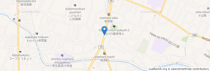 Mapa de ubicacion de マエノ薬局 en 日本, 東京都, 小金井市.
