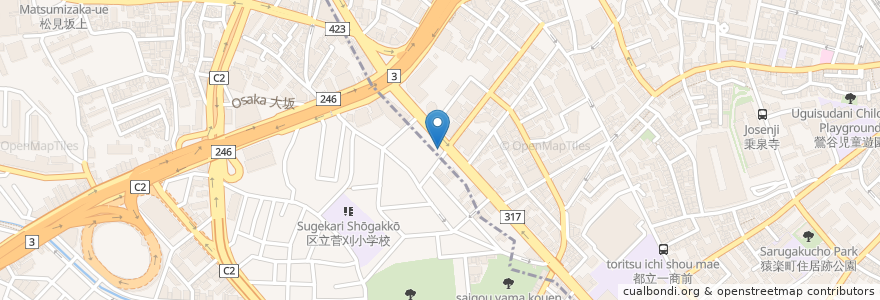 Mapa de ubicacion de 叙々苑 en 日本, 東京都, 目黒区.