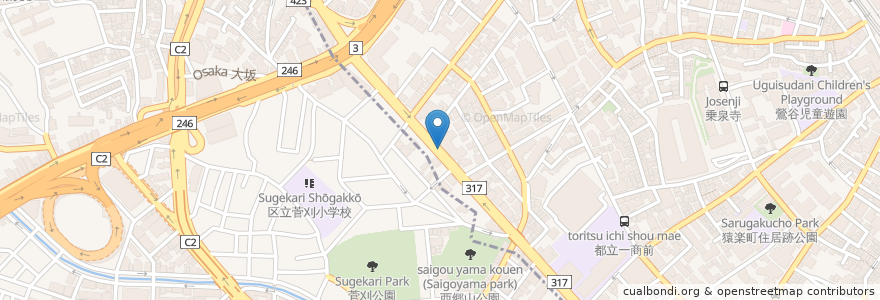 Mapa de ubicacion de Load parking en Japonya, 東京都, 目黒区.