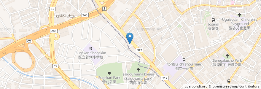 Mapa de ubicacion de Parking lot en اليابان, 東京都, 目黒区.