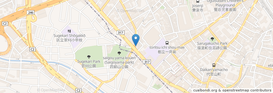 Mapa de ubicacion de Restaurant Toki en Jepun, 東京都, 目黒区.