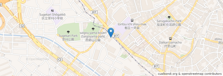 Mapa de ubicacion de 産業能率大学マネジメントスクール en Japón, Tokio, Meguro.