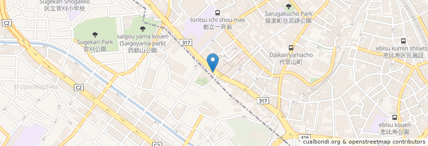 Mapa de ubicacion de Load parking en Japon, Tokyo, 目黒区.