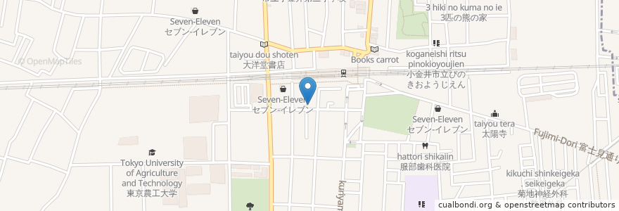 Mapa de ubicacion de アジアンキッチン ヒマラヤ（閉店） en Japan, Tokyo, Koganei.