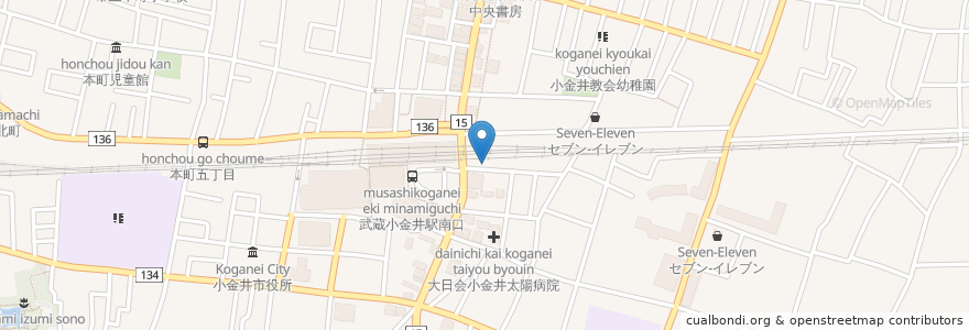 Mapa de ubicacion de モスバーガー en Giappone, Tokyo, 小金井市.