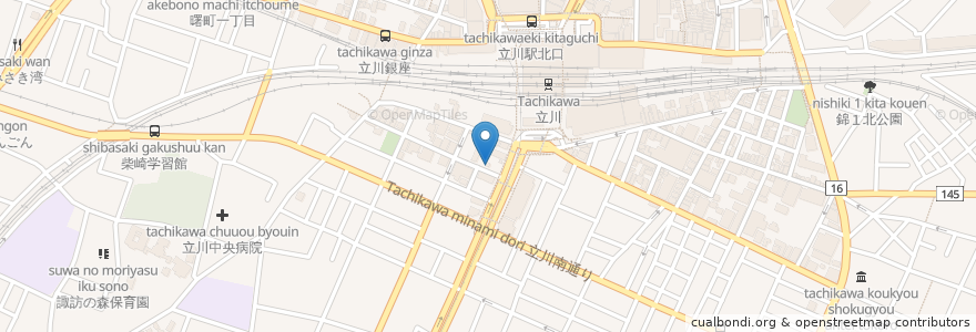 Mapa de ubicacion de 宝華らあめん en 日本, 東京都, 立川市.