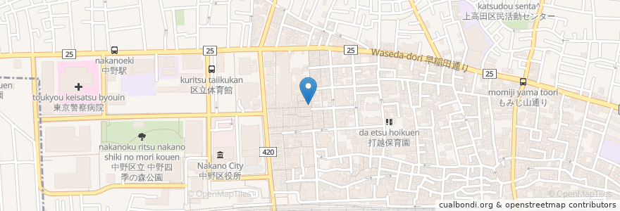 Mapa de ubicacion de ハヤシ屋中野 en 日本, 東京都, 中野区.